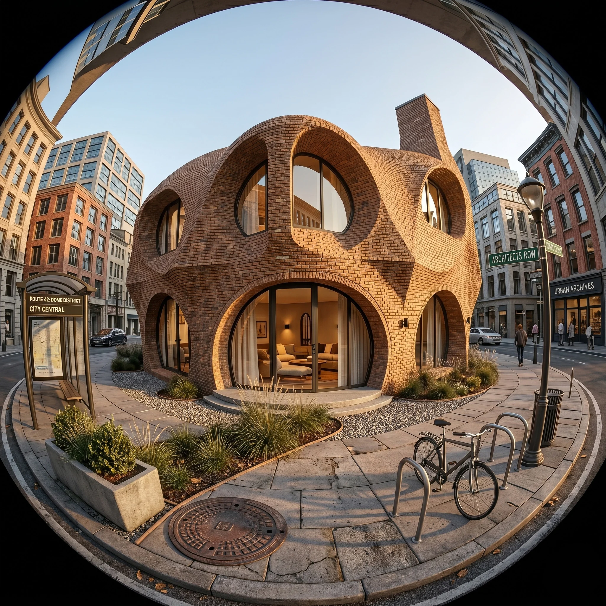 Fisheye architectural motion reference frame